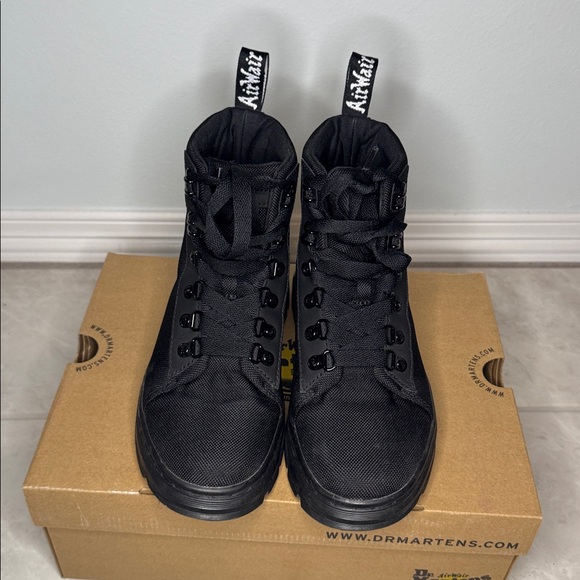 Dr martens Black Canvas Lace-Up Boots - Picture 2 of 7